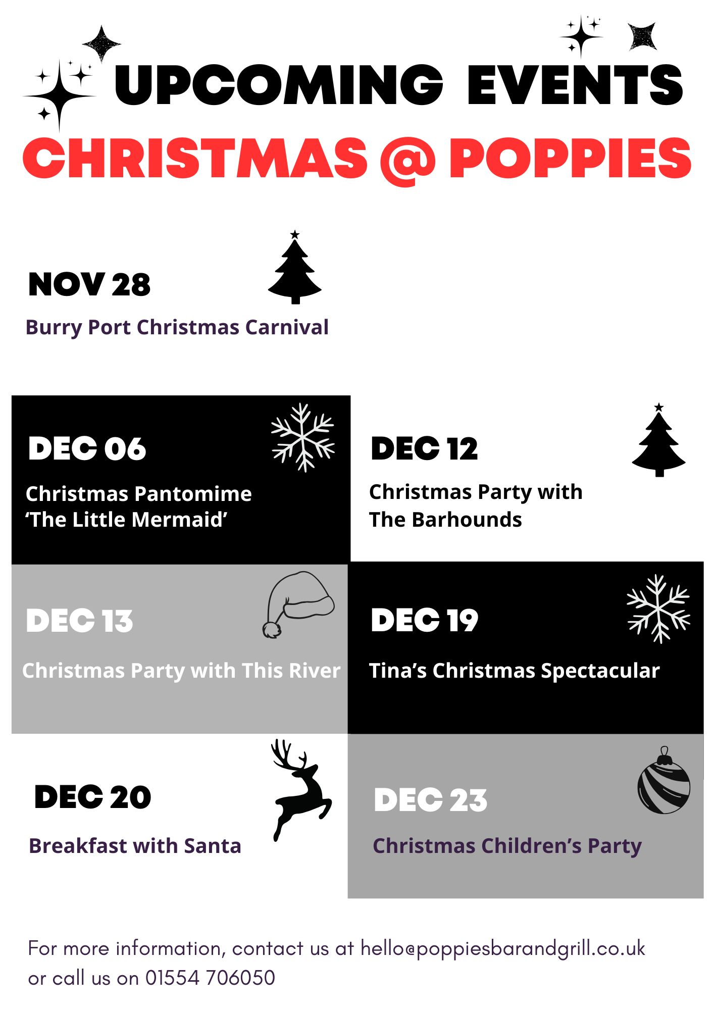 Upcoming Christmas Events Flyer
